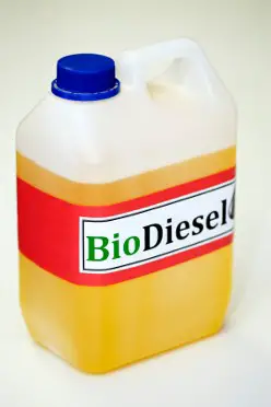 Jug filled with biodiesel
