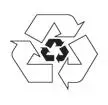 Symbol for a previous post consumer product that has been recycled