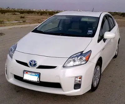 White Toyota Prius front view by Paul_Garland on Flickr