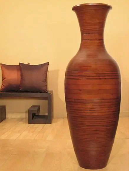 Large salt ceder colored vase