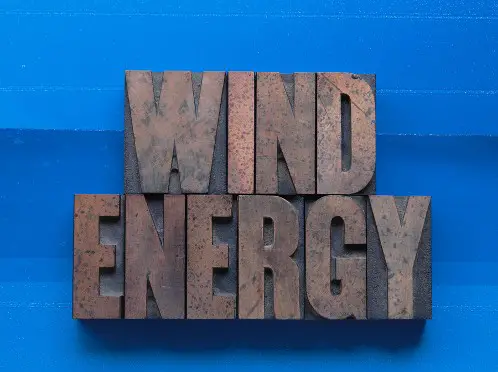 Wind power energy sign